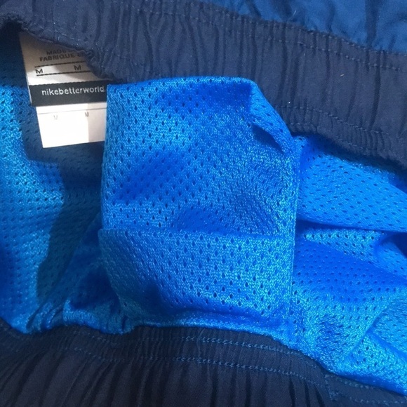 Nike Blue Spell Out Elastic Waist Swim Trunks size M - Picture 8 of 10
